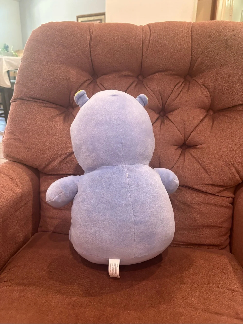 Plush Hippo Stuffed Animal - Soft Lavender Hippo Plush Toy